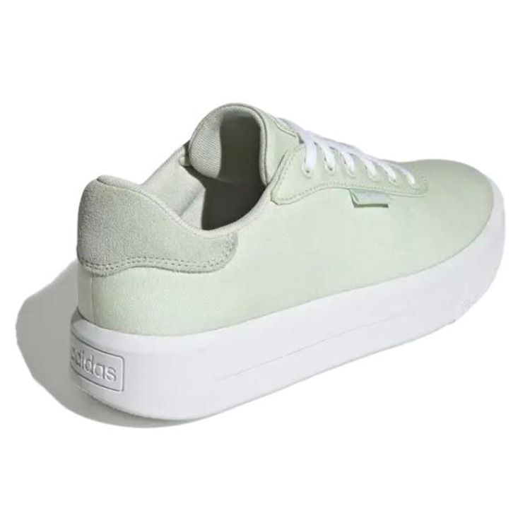 Adidas Neo Grand Court Platform Canvas Thick Sole Non-Slip Wear-Resistant Low-Top Skate Shoes Women sneaker Green GW6907