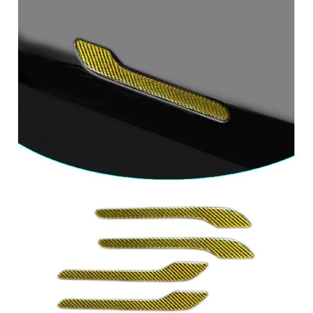 Carbon Fiber Door Handle Cover, Door Handle Protective Cover Decoration Compatible with Tesla Model Y/3 accessories (2017-2025) Highland & Juniper
