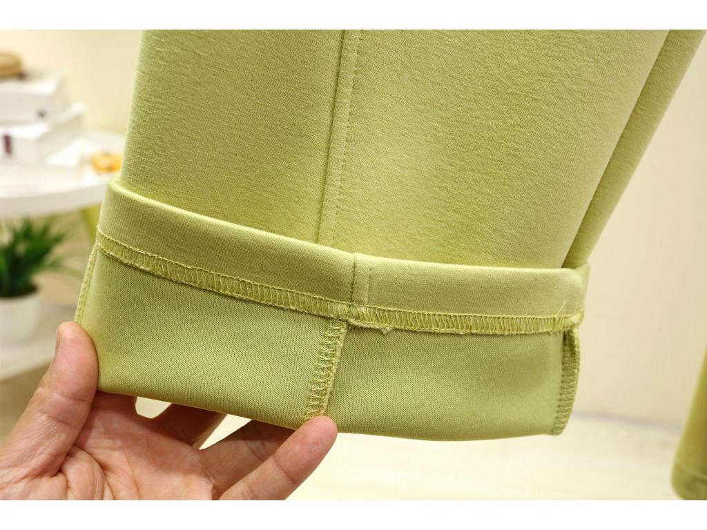 Spring Cotton Colorblock High Waist Casual Banana Pants - Plus Size, Slimming, Versatile Straight Leg with Pockets