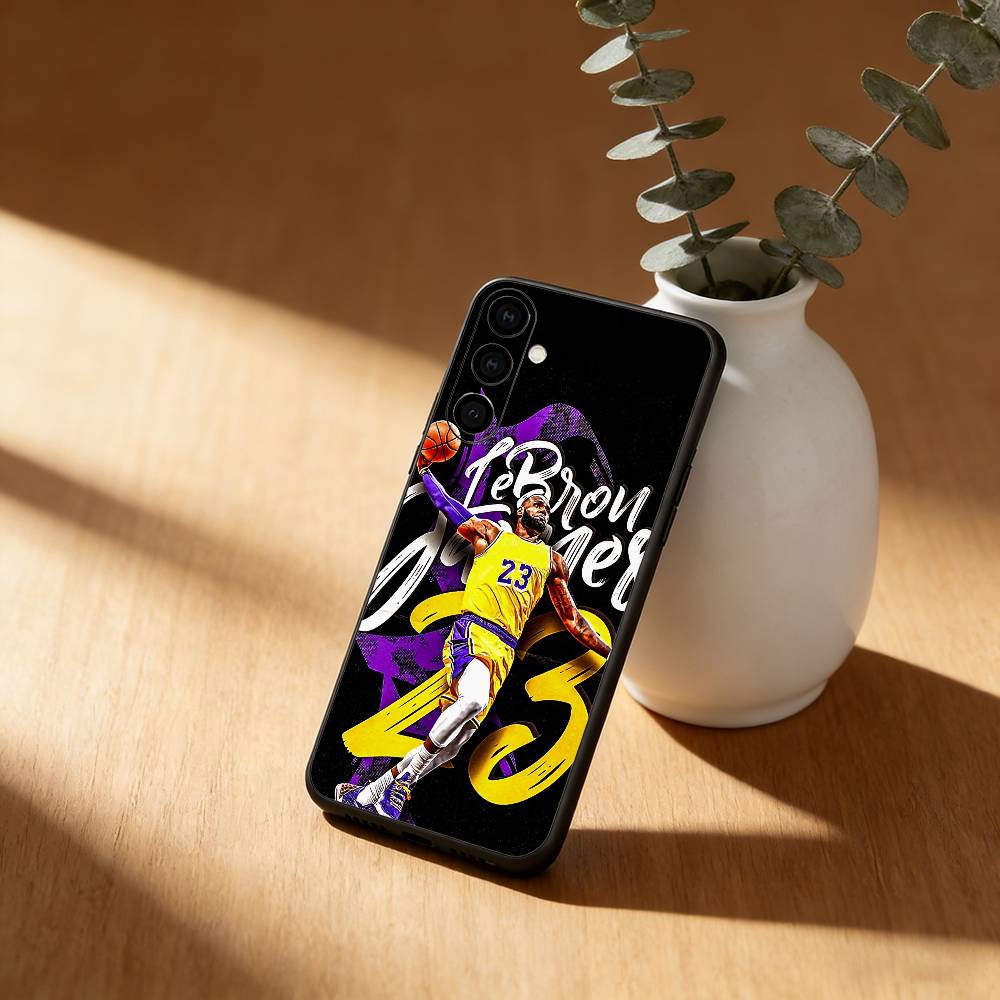 

Basketball L-Lebron James 23 Phone Case For Samsung GalaxyA13,21s,22,31,32,52,53,71,72,73,Soft Black Cover Samsung a20s