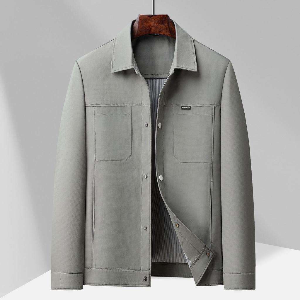 Jacket Men's Short Lapel Casual Jacket Spring and Autumn New Handsome and Versatile Thin Work Top