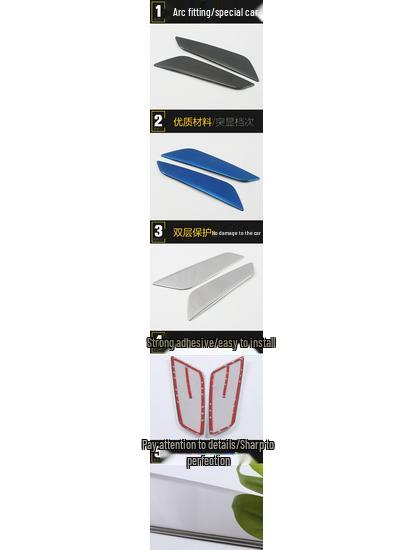 Compatible 17+ 5 Series Front Fender Sticker Sequin & Door Stainless Steel Fender Car Accessories.