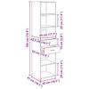 Highboard Reclaimed Wood 45 x 42.5 x 185 cm Particleboard
