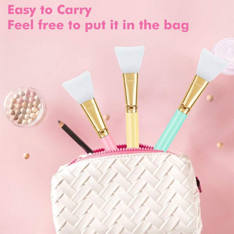 1PC Women Fashion Soft Silicone Makeup Facial Mask Brush Mud Mixing Brush Soft Women Skin Face Care Tool Silicon Brush Mask