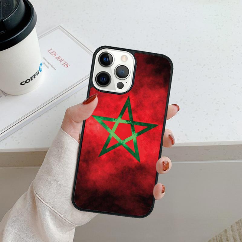 Maroc Morocco Flag Coat Of Arms Phone Case For iPhone 17 Air 16 Pro Max 15 14 Plus 12 13 Shell Cover Coque