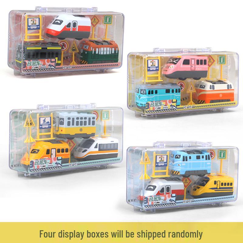 

Набор детских литых инерционных игрушечных машинок - Милые мультяшные металлические модели машинок