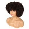 Parrucca Afro Corta Riccia Lenta Sintetica Per Donne Nere Parrucche Afro Ricce Corte con Frangia Riccia Naturale Cosplay Festa
