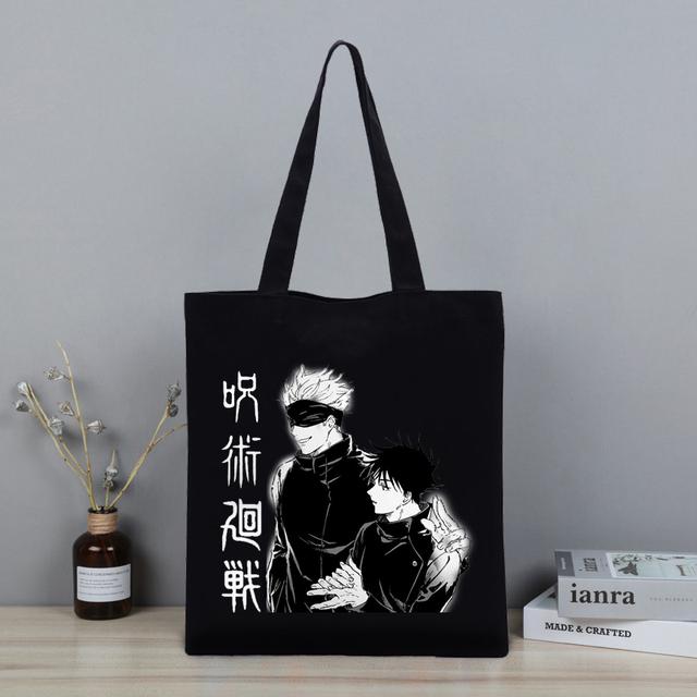 Jujutsu Kaisen Mönstertryck axelväska Dam 2021 Shopper Anime Clutchväska Damväskor Märke Y2k-väska Ulzzang Damväska