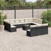 VidaXL Garden Lounge Set with Cushions 14 Pcs Black Wicker 3250235