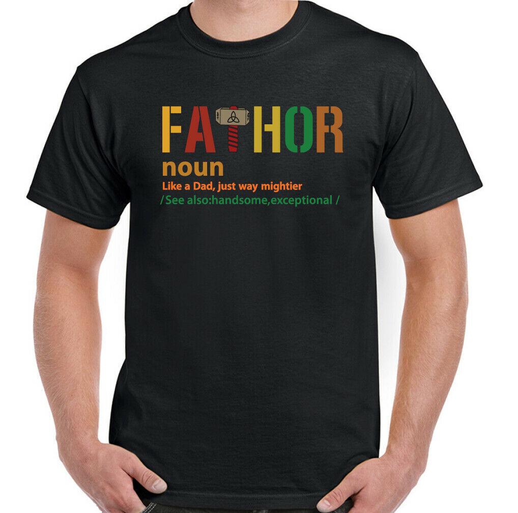 FATHOR T-Shirt Father s Day Dad Superhero Thor Daddy Tee Top Gift Present Idea M