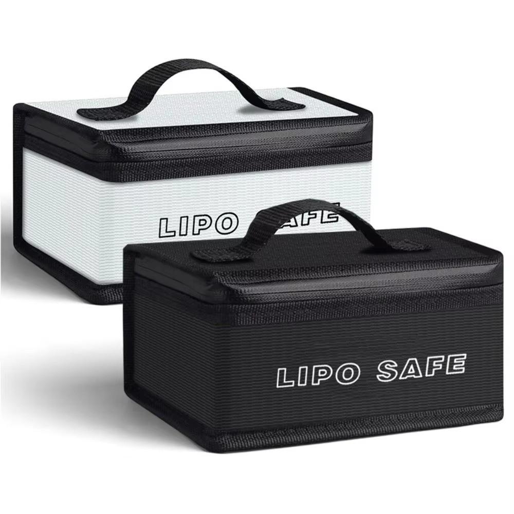 Double Zipper Battery Safe Guard Pouch Waterproof Battery Storage Box Fireproof Protection