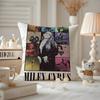 Cushion Cover Anti-dustmite Pillowcase Invisible Zipper Silky Short Plush Sofa Cushion Cover Miley Cyrus Singer