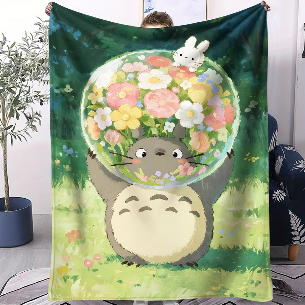 Hayao Miyazaki Classic Anime Blanket For Office Travel Comfort Leisure Camp Travel Multifunctional Universal Blanket Fan Gift