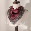 100% mulberry silk retro geometric printing high-end silk square scarf women's spring versatile light luxury small silk scarf scarf