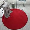 Nordic Style Round Carpet Living Room Coffee Table Children's Room Cute Solid Color Rug Computer Chair Hanging Basket Soft Mat