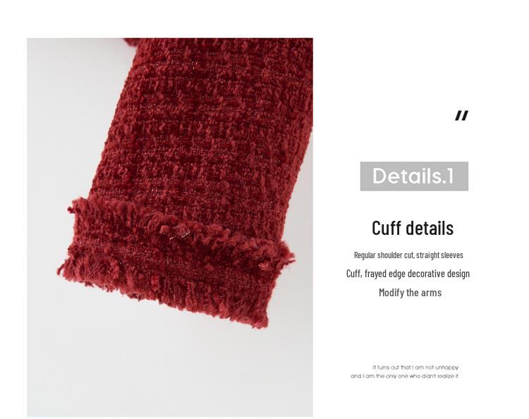 Autumn/Winter 2026 French Tweed Fringe Two-Piece Set with 35% Wool
