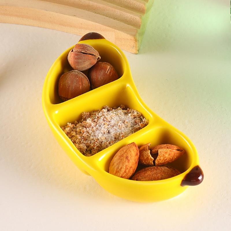 Practical Ceramic Fruit Shape Appetizer Plate Heat Resistant Ceramic Texture Suitable for Home Kitchens and Party Use