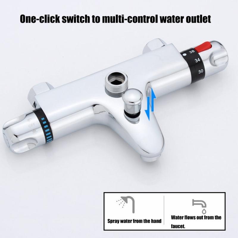 2 Handle Thermostatic Shower Valves Constant Temperature Hot Cold Water Mixer Valves Bath/Shower Valves Trim Enduring