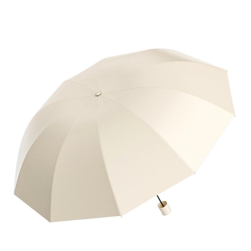 Reverse Large Umbrella Women's Enlarged Thickened Reinforced Weather and Rain Men's Double Sunscreen Folding Manual Parasol