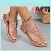 Beach Sandals For Women With Flower Embellishments And Rubber Sole Summer Footwear