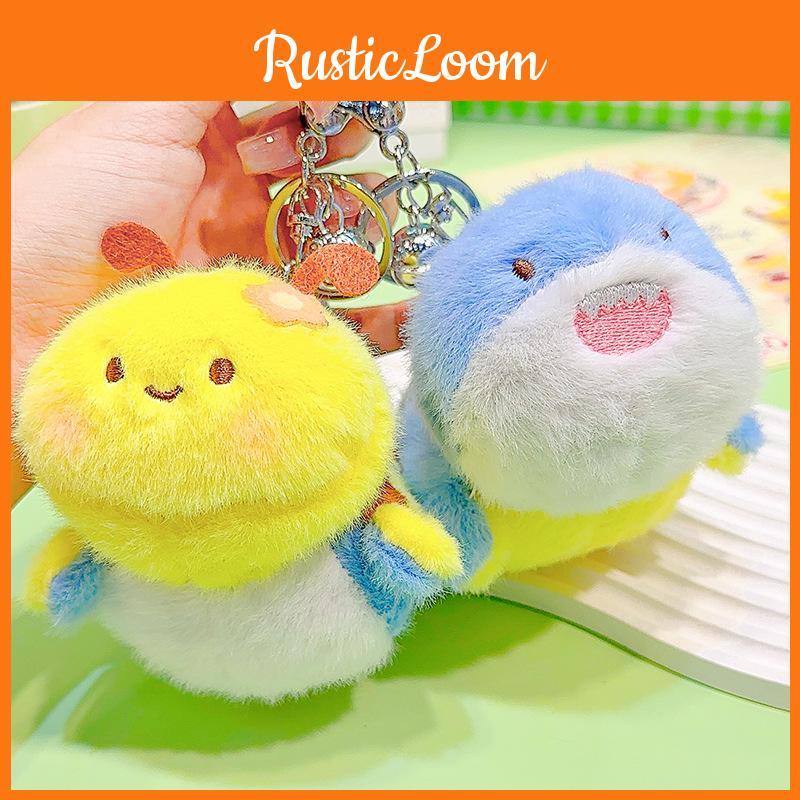 Keychain Colorful Plush With Bee Transforming Into Shark And Turtle Ideal For Kids Adults And