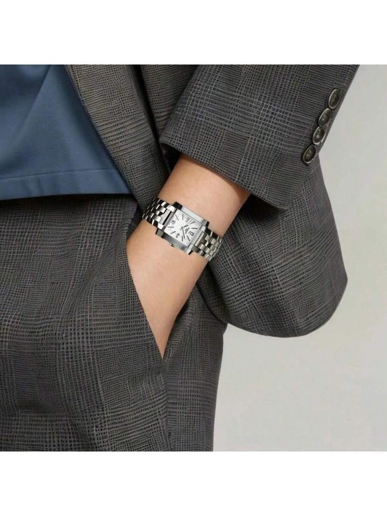 Tissot TXL Series Quartz Movement, 30m Water-resistant Men's Watch, Sharp Bezel, 30.9mm White Dial, Stainless Steel Case Bracelet, T60.1.581.32