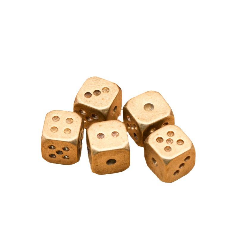 Solid Brass Numbered Dice - Creative Anti-Fall Game Accessory