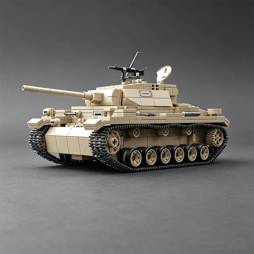 MOC Figurine Armored Vehicle III tank model building building blocks toy building model ornaments a birthday present gifts