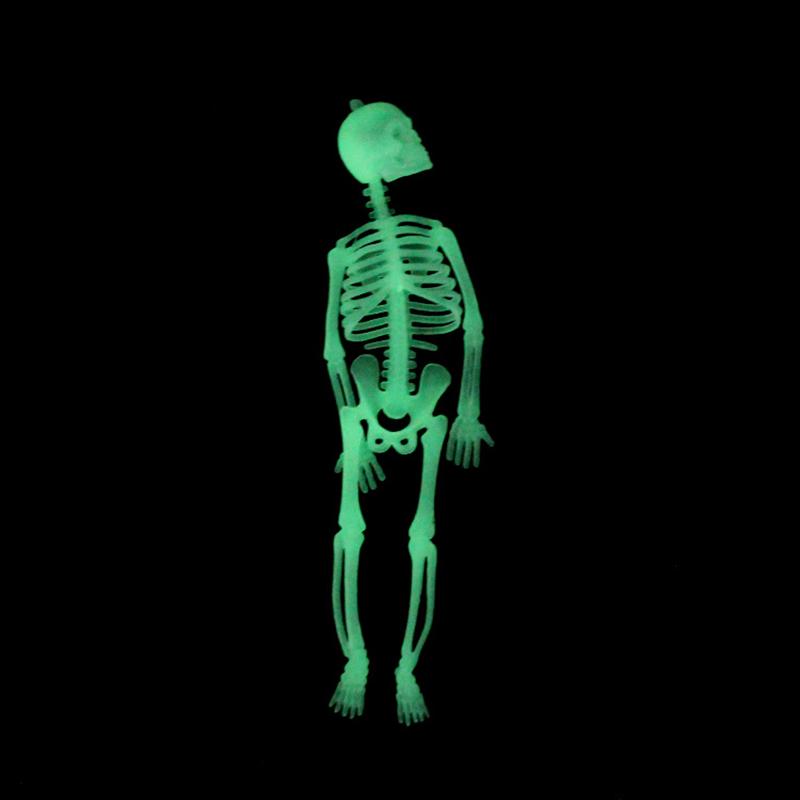 Luminous Skull Skeleton Body Scary Halloween Toy Haunted House Tricky Prop Halloween Party Decoration Props