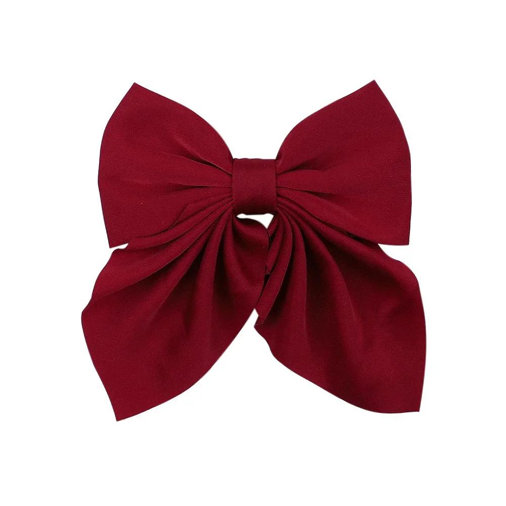 Elegant Floral Cotton Kids Bows Spring Butterfly Hair Clip Print Barrette For Women Girls Sweet Hairpin Accessories
