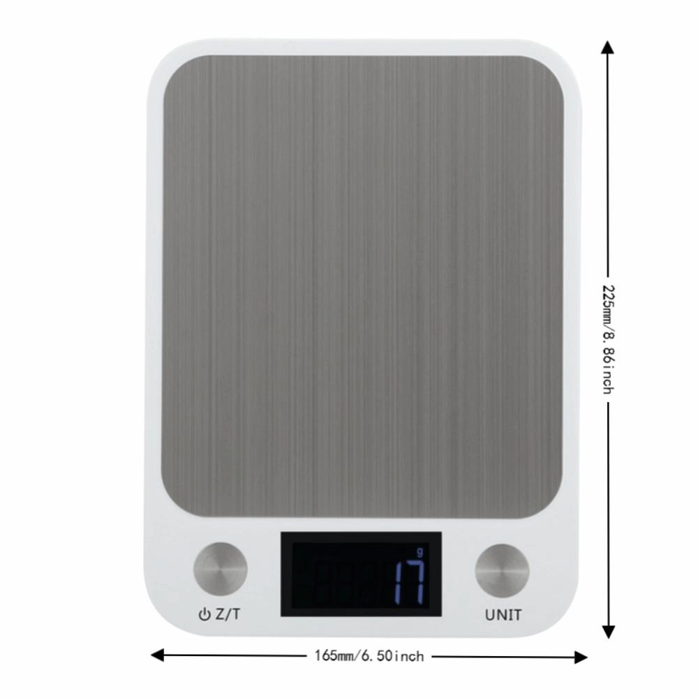 White SIlver Food Scale ABS Stainless Steel Top Baking Scale Digital Kitchen Scale  Home Kitchen