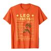 Leo Facts Zodiac Funny Leo Birthday Gift Tee TShirt Rife Adult T Shirts Fitness Tops T Shirt Cotton Simple Style