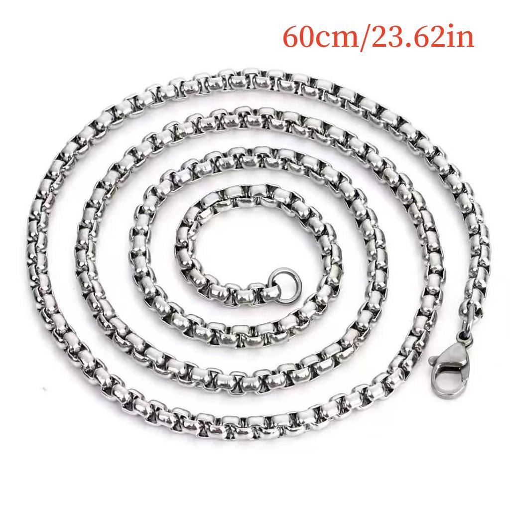 Viking wolf head necklace for men women trendy stainless steel chain pendant sweater chain accessory