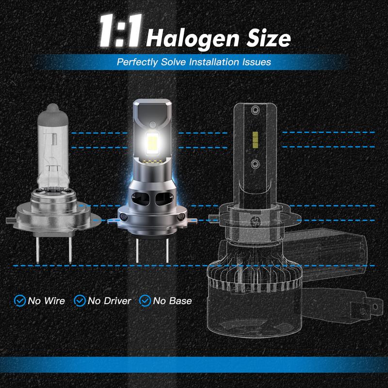 

BEVINSEE H7 LED Headlight Bulbs 70W 12000LM Wireless Turbofan H4 H11 H1 CANBUS Mini Auto Diode Lamp HB3 9005 HB4 9006 Fog Lights H8 H9 H11