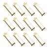 12 stuks Antiek Messing Gouden Metalen Label Pull Frame Handvat Bestand Naamkaart Houder Voor Meubels Kast Lade Doos Kofferbak 17*60mm