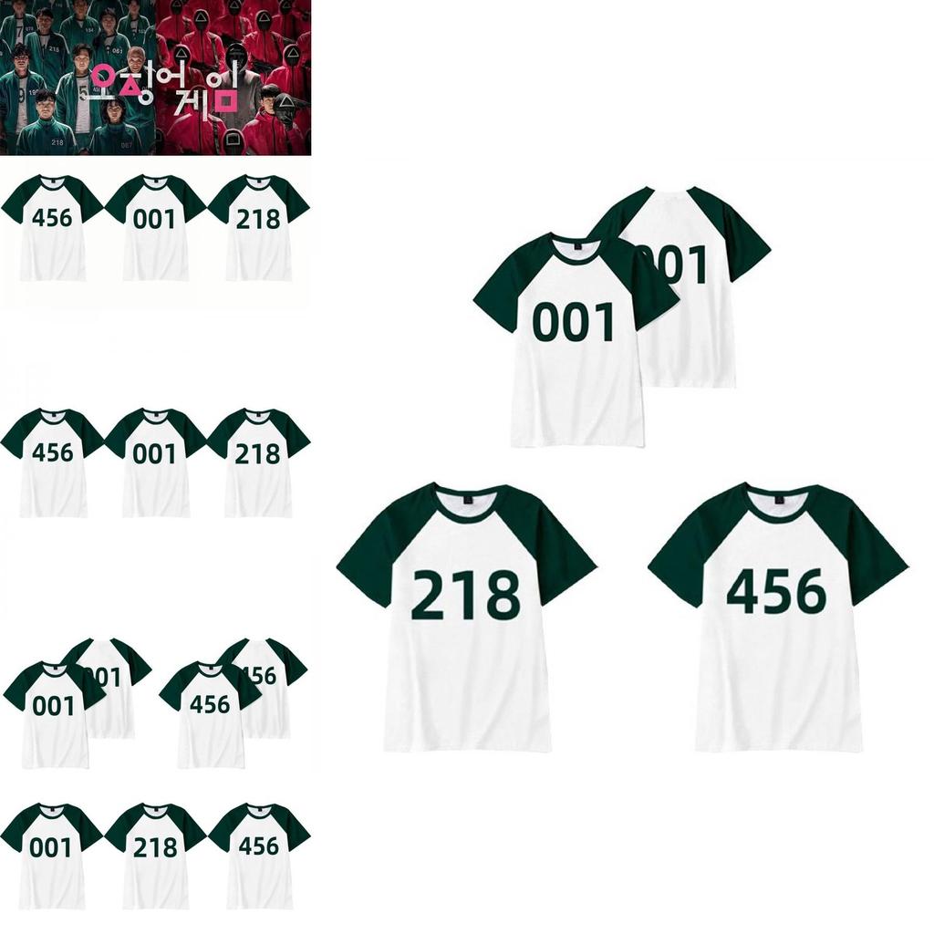 Comfortable And Soft Squid Game Shirt For Summer Cosplay And Casual Wear