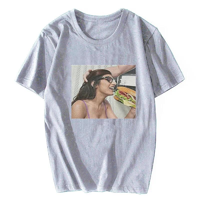 2025 New Mia Khalifa Men's T-shirt Summer Men's Short sleeve O-neck Cotton T-shirt Hip Hop T-shirt Top Harajuku