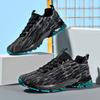 Large Size Men's Shoes Spring New Flying Woven Fish Scales Casual Air Cushion Travel Shoes Outdoor Sports Running Shoes Men