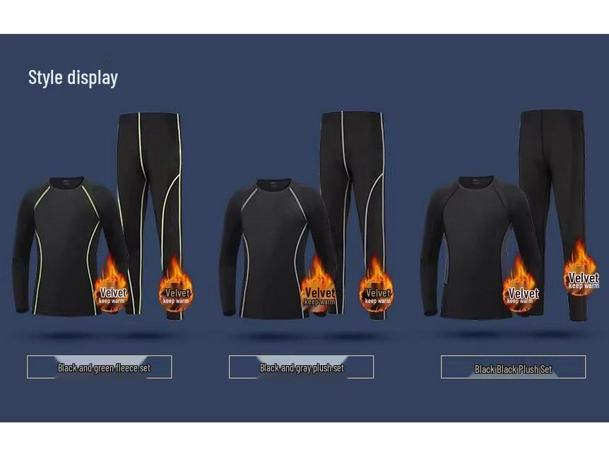 Kinder-Schnelltrocknender Skianzug: Winter Warmer Samt Unterwäsche Set für Jungen & Mädchen