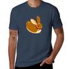 Bread bunny with bell mirrored without frame TShirt Novelty Print Casual Tee Shirt
