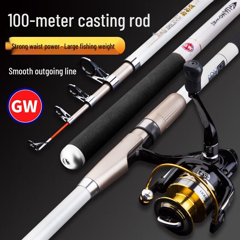 GW Guangwei Leopard Shadow Throw Sea Fishing Rod & Reel Set