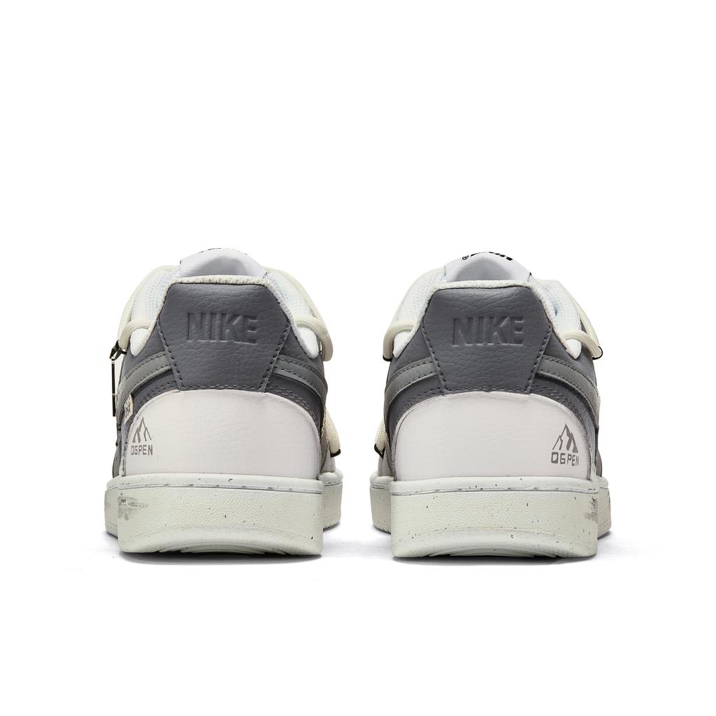 Nike Court Vision 1 Rutschfest Abriebfest Niedrig geschnitten Skateboard-Schuhe Herren Grau Weiß DH2987-101(Team177- )