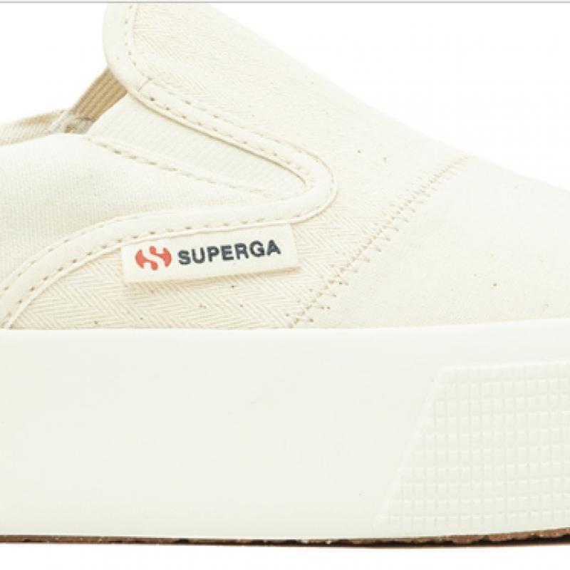 Superga 2347 Organic Slip On Patchwork Beige S2128nwa8g