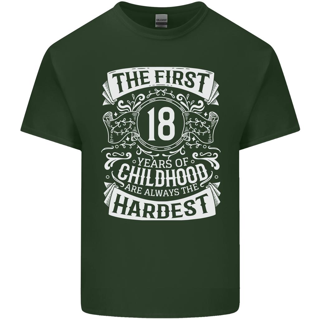 First 18 Years of Childhood Funny 18th Birthday Unisexs Light Cotton TShirt