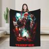 Terrifier Decke Film Kunst Der Clown Camping Flanell Bettwäsche Überwürfe Für Heimdekor Weich Warm Benutzerdefinierte Qualität Tagesdecke Geschenk