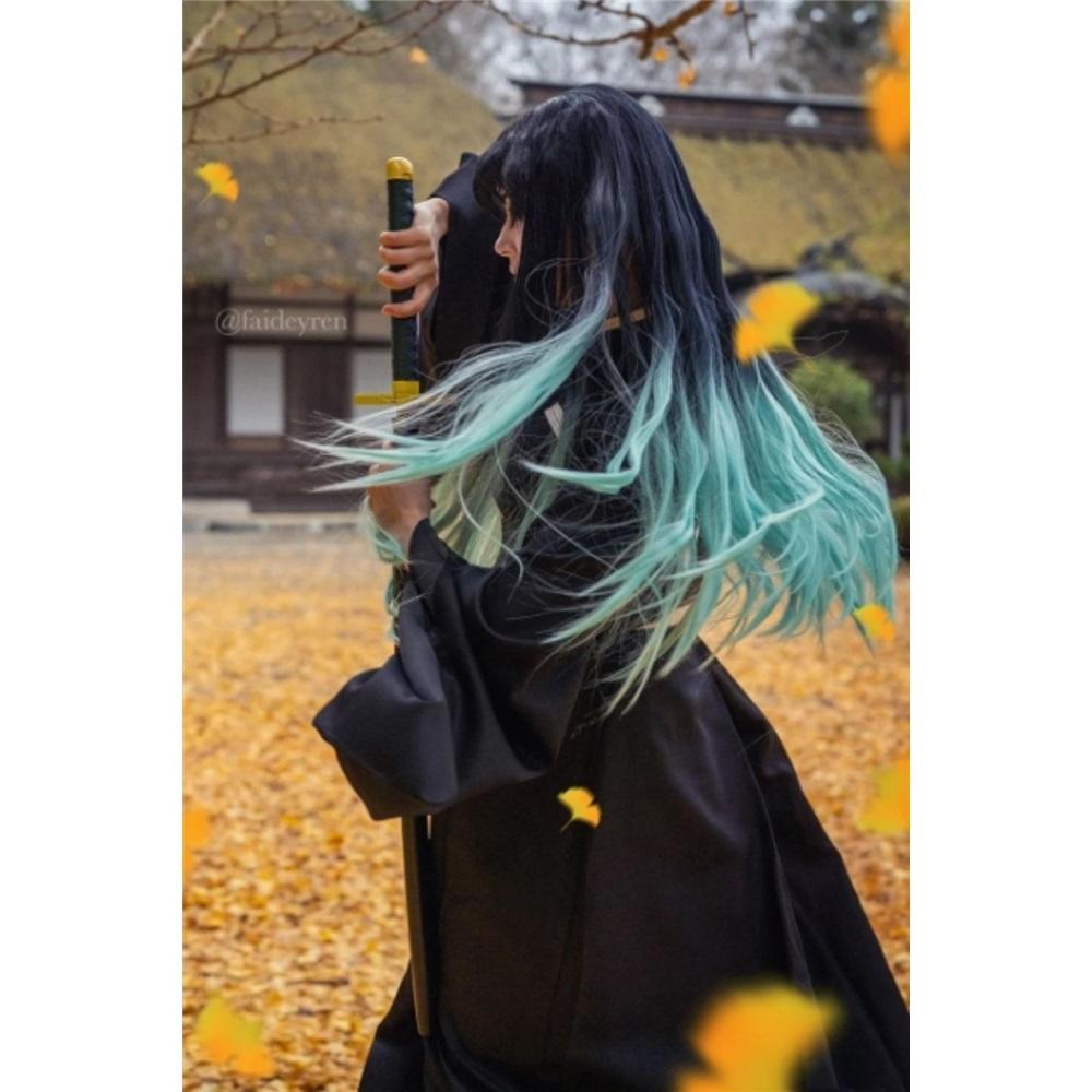 Anime Kimetsu No Yaiba Tokitou Muichirou Cosplay Kostuums Kisatsutai Uniform Pruik Halloween Kostuum Volwassen Kids