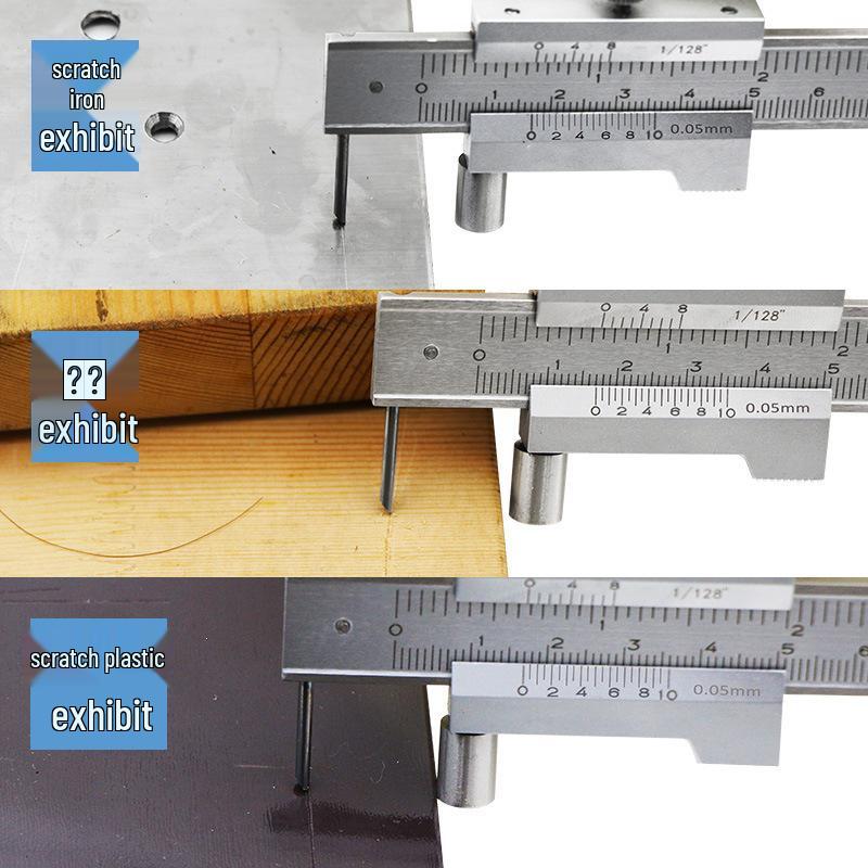 Stainless Steel Parallel Line Scriber Vernier Caliper 0-200mm