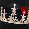 New Bridal Hair Accessories Star Bridal Crown Headdress Copper Elegant Luxury Wedding Headband Accessories Crown