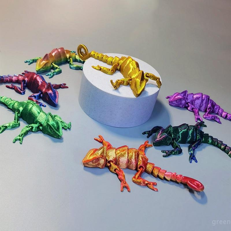 3D imprimate cameleon articulație mobilă luminos cameleon figurină model pește rezervor peisaj creativ animal ornament decor copil cadou