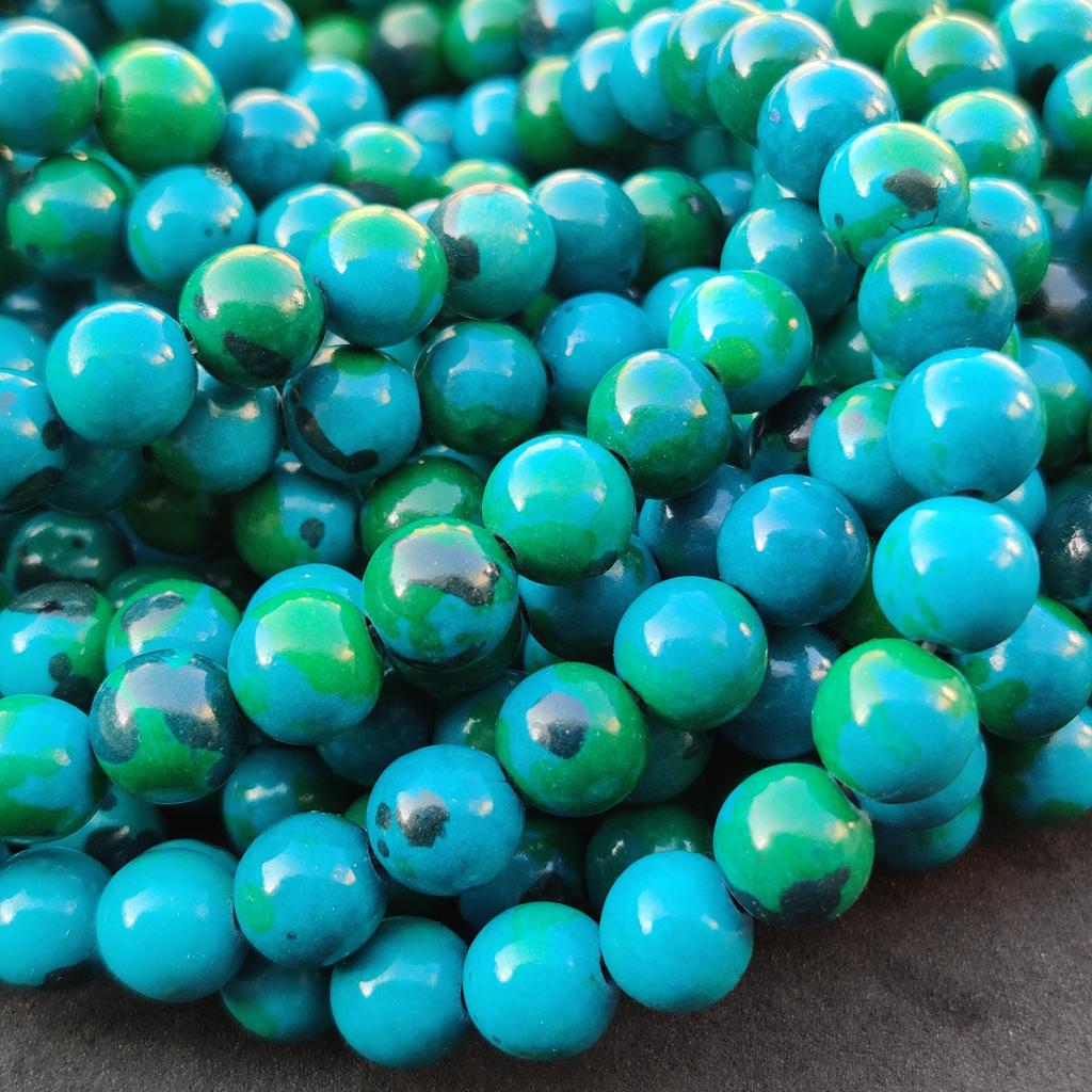 14-15 Inch Strand Synthetic Chrysocolla Round Beads, 6mm 8mm 10mm Choices Size Beads, 1 Strand Bead.